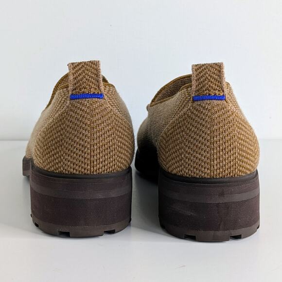 Rothy's Lug Loafer 11.5 Teak Herringbone Washable Recycled Platform - Picture 5 of 15